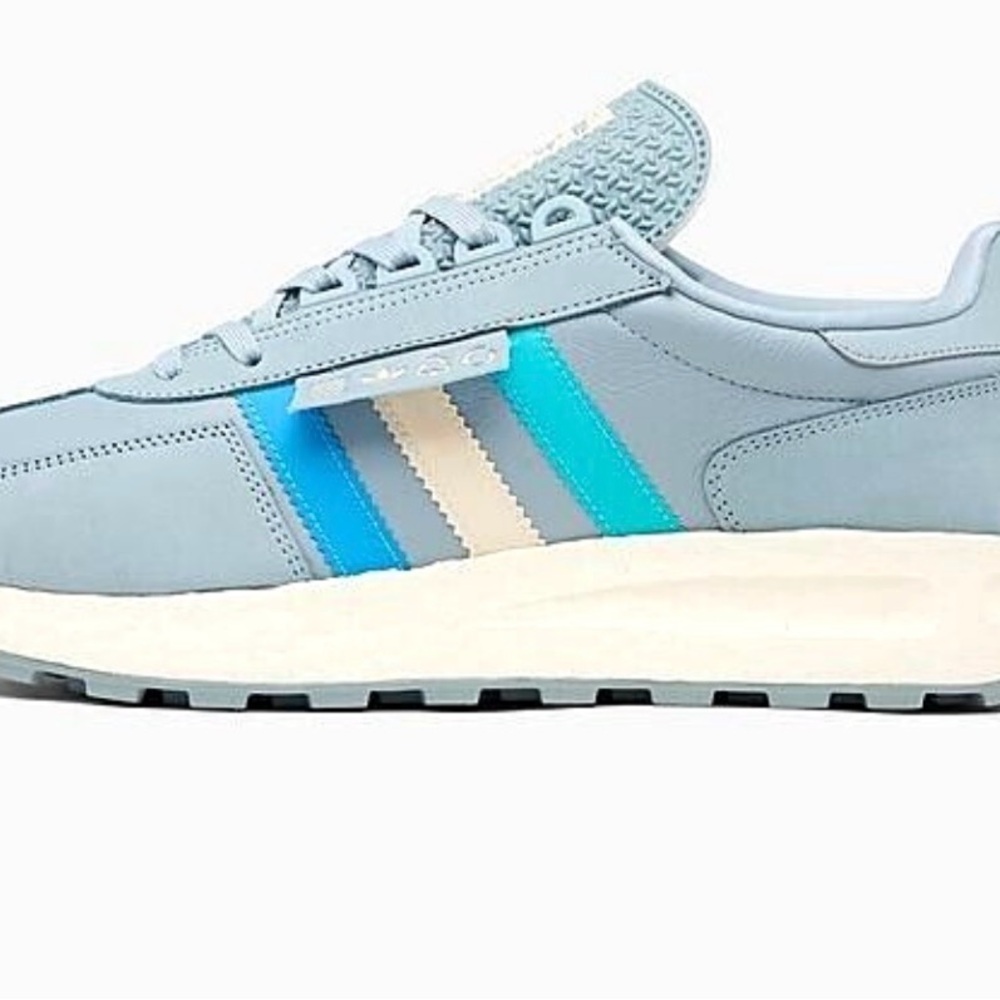 Adidas Retro Blue and Cream Sneakers